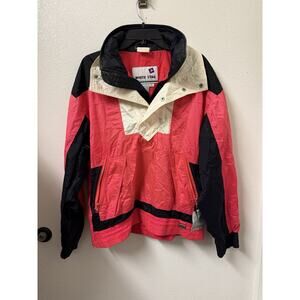 Vintage White Stag Ski Jacket - Men's Small Red/White/Black